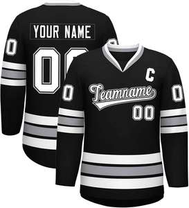 Meilleur prix Uniformes de hockey sur glace imprimés OEM Vente en gros Haute qualité Équipe sportive Maillots de hockey sur glace Matériel polyester - Product Image 5