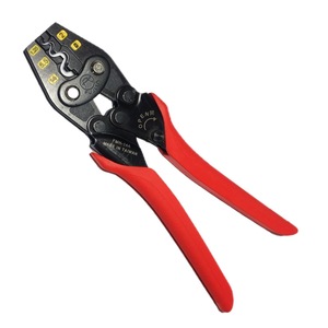 คีมย้ำสายไฟแบบมีฟันเฟือง ยี่ห้อ FUJIYA ผลิตจากเหล็กกล้าเมตริก แบบไม่มีฉนวน สามารถปรับแต่งได้ตามความต้องการของลูกค้า - Product Image 1