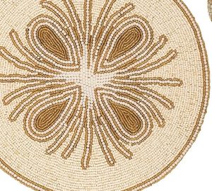 Handcrafted Glass Beaded Eco-Friendly American Style <b>Placemats</b> for <b>Dining</b> <b>Table</b> Wedding Christmas Decoration Family Gathering - Product Image 2