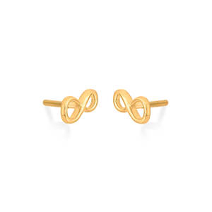 Infinity Aurum 18K Gold Ohrstecker mit Zirkonia Vintage & Trendige Stile für Hochzeit Verlobung Party - Product Image 4