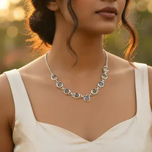 Collar con Colgante de Labradorita y Plata 925 para Mujer - Joyería de Piedras Preciosas de Moda - Product Image 3