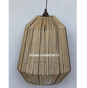 โคมไฟแขวนจี้ทรงกลมเคลือบแลคเกอร์สีธรรมชาติวัสดุเคลือบสีอ้อย - Product Image 5