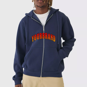 OEM Heavyweight French Terry Zipper Hoodies Custom Oversized Cotton <b>Fleece</b> <b>Zip</b> <b>up</b> <b>Hoodie</b> Customized Printed Logo Sweatshirt - Product Image 4