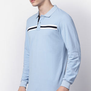 Polo de corte regular para hombre, con cuello suave al tacto cómodo material de punto elástico, cierre de 2 botones, antiarrugas - Product Image 4