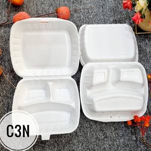 Hot promotion Vietnam Factory Two Compartments <b>Disposable</b> PS Foam <b>Food</b> <b>Container</b> with Lids Factory Cheap Price Best Selling - Product Image 3