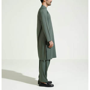 Venta al por mayor de color personalizado de talla grande de los hombres Shalwar Kameez mejor calidad de material sólido hecho de los hombres Shalwar Kameez - Product Image 2