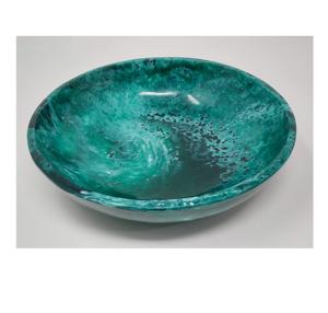 Bol et plat en résine d'origine indienne poli à la main - Plat de service décoratif pour les fêtes, écologique, fabriqué en Inde - Product Image 6