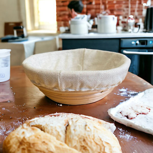 <b>Small</b> French Bread for Banneton Rattan Woven Oval Proof <b>Basket</b> for Bread Making Wooden Kitchen Baking & Pastry Tools - Product Image 1