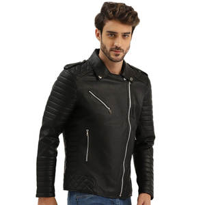 Chaqueta de Cuero para Hombre al por Mayor, con Logotipo Personalizado, Ligera, Transpirable, Estilo Urbano, para Primavera - Product Image 6