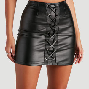 Jupes en cuir de vache 100% véritable faites à la main, nouveau style, jupes en cuir de mouton tricotées à la mode pour femmes - Product Image 5