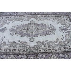 Tapis turc vintage, tapis de 5,7 x 9,6 pieds, tapis Ikat brun gris - Product Image 5