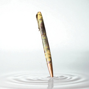 Stylo promotionnel élégant en bois de ronce fabriqué à la main bleu/noir/rouge impression de découpe d'encre pour les cadeaux d'affaires contrat d'utilisation familiale - Product Image 1