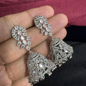 AMERICAN DIAMOND CLASSIC STYLE EARRINGS <b>SET</b> for WEDDINGS FASHIONABLE CLASSIC STYLE EARRINGS <b>SET</b> for WOMEN and <b>GIRLS</b> - Product Image 1