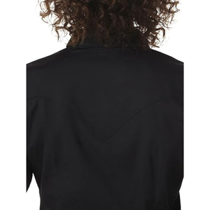 Nueva llegada camisas occidentales para mujer vaquera elegante manga larga negro bordado botón Arriba señoras, camisas de algodón occidental - Product Image 6