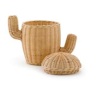 Panier de rangement rond en rotin naturel brun, design créatif fait à la main, écologique, personnalisable, pour le rangement des aliments à la maison - Product Image 2