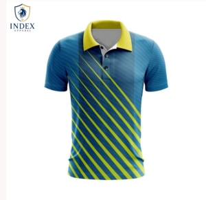 Camiseta Polo de Manga Corta para Hombre INDEX APPAREL, Diseño Geométrico con Bloques de Color, Secado Rápido, Ajuste Deportivo, Tejido de Poliéster - Product Image 6