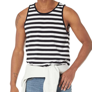 Débardeur tricoté respirant pour homme en matière de qualité supérieure avec logo personnalisé, style gym uni, vente chaude - Product Image 6