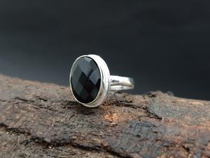 Anillo de Plata de Ley 925 con Ónix Negro de Corte Ovalado, Hecho a Mano, con Piedra Preciosa, para Boda, para Uso Diario de Mujer - Product Image 2