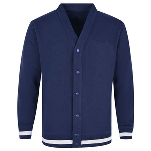 Faire personnalisé conçu bouton avant tricot Cardigan pour les femmes brodé Patchwork université sweat pour l'hiver - Product Image 1