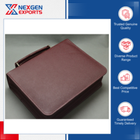 Funda para Biblia de Cuero PU al por Mayor con Cremallera, Personalizable, Certificación ISO9001, Proveedor Indio Confiable, Precios de Fábrica, Cherry A3/A4
