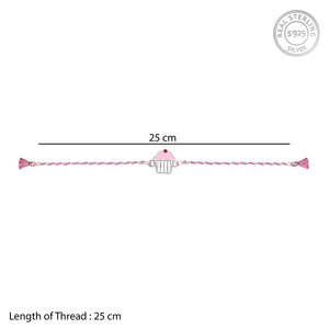 เครื่องประดับ rakhi รูปคัพเค้กสีเงินสำหรับเด็ก - Product Image 4