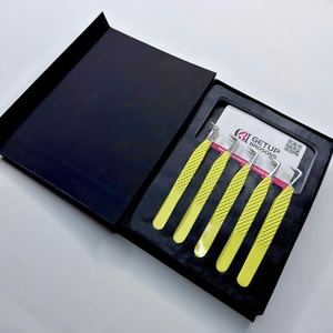 GETUP BROSONS IMPEX GBI-EET 10mm 90 degrés Volume Jaune Revêtement en poudre Acier inoxydable Anti-magnétique Anti-statique Diamant Cils - Product Image 2