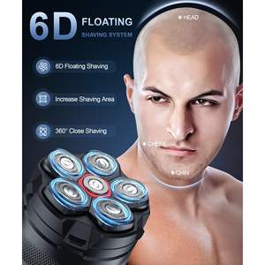 Afeitadora Eléctrica Rápida para Hombres Calvos, Impermeable, Uso en Seco/Húmedo, Triple Cuchilla, con Pantalla LED y Estuche de Almacenamiento para RV - Product Image 2