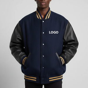 Chaqueta Varsity de Béisbol Vintage, Impermeable, con Capucha y Mangas de Lona, Diseño Personalizado de Fábrica OEM, Calidad Superior, Estilo Urbano, Talla Grande, para Invierno - Product Image 5