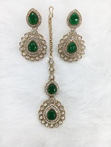 Perla de mar de agua dulce Moissanite Kundan gargantilla collar indio boda collar conjunto joyería perlas collar - Product Image 2