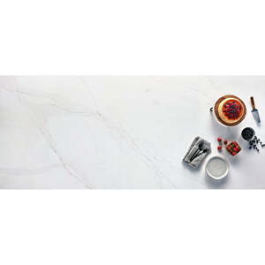 แผ่นควอตซ์คริสตัล Calacatta Abezzo พรีเมียม ขนาดใหญ่ ดีไซน์ทันสมัย กันน้ำ ทนทาน เหมาะสำหรับใช้ในครัว - Product Image 5