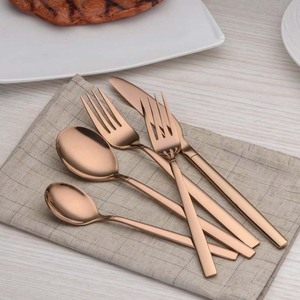 Luxury Stainless Steel Flatware Sets Stylish Silverware Cutlery with Elegant Handle Reusable for Weddings Hotels and <b>Kitchens</b> - Product Image 1