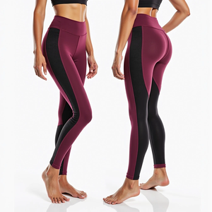 Mujeres de compresión de cintura alta con diseño de mallas de ajuste seco Pantalones de entrenamiento elásticos para correr Damas Sesiones de fitness y gimnasio - Product Image 3