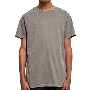 T-shirt vintage lavé à l'acide personnalisé pour hommes, poids lourd 250gsm 100% coton, épaule tombante, coupe oversize, séchage rapide, vente en gros - Product Image 3