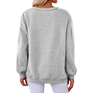 Sweat-shirt à capuche pour femmes en molleton de coton de qualité supérieure, à col rond, à épaules tombantes, uni, en gros - Product Image 2