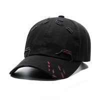 Topi Baseball warna hitam kustom untuk pria, layanan Oem topi bisbol katun harga pabrik mewah terlaris
