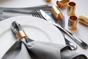 Décoration de table de mariage en cuivre, anneaux de serviette de style ferme, décoration de table industrielle, accessoires de mise en place de table rustique - Product Image 4