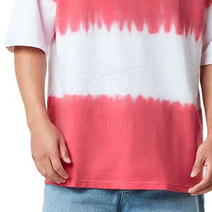 เสื้อยืดถักสำหรับผู้ชายผ้าคอตตอน100% แฟชั่นล่าสุดเสื้อแนวสตรีทแต่งลายตัดด้วยคอนทราสต์ออกแบบโลโก้ได้ตามต้องการ - Product Image 4