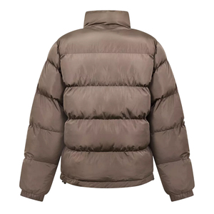 Veste d'hiver pour homme, couleur unie, sur mesure, oversize, matelassée, zippée, imperméable, respirante, en tissu polyester, impression de logo sur le devant - Product Image 4