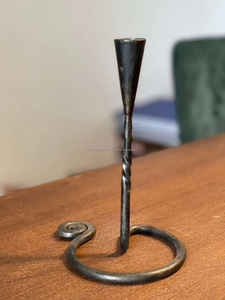 Vintage Style Delicately Curved Metal Candlestick <b>Holder</b> <b>Black</b> Finish for Home Styling Christmas Decor Other <b>Candle</b> <b>Holders</b> - Product Image 6
