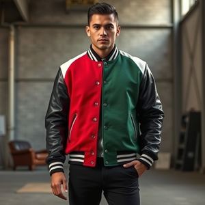 Veste universitaire fabriquée au Pakistan avec manches en polyester, ajouter un logo, disponible dans toutes les tailles, fournisseur OEM, bon prix, commande en gros - Product Image 1