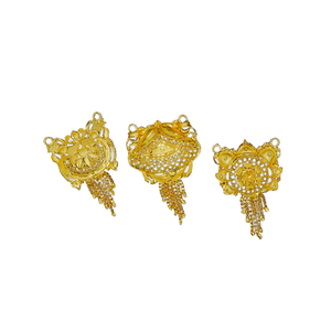 Collar de mujer con borla chapada en oro, collar con colgante MS, collar con colgante indio, collar de moda para mujer, colgante chapado en oro - Product Image 1