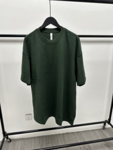 Camiseta de Algodón Grueso de Lujo para Hombre, Estilo Holgado, con Hombros Caídos, Lisa, Personalizable con Logotipo, Unisex - Product Image 3