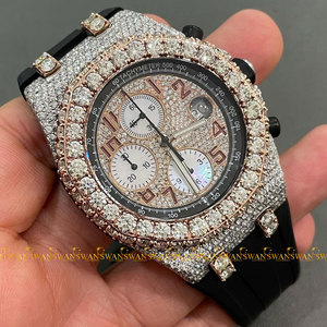 Reloj Inteligente Deportivo de Lujo Personalizado con Movimiento ETA, Correa de Goma Negra para Hombre, Función de Fecha, Cristal - Product Image 1