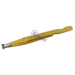 Vente en gros KIMBEL Pince à épiler à pointe en fibre d'acier inoxydable Extension de cils droite de marque privée 12cm de longueur Pointe lisse Durable - Product Image 4