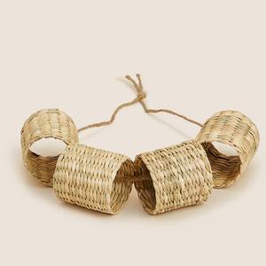 Handweaving straw napkin rings for catering service & restaurant dining best price seagrass ring holder of napkins - Product Image 1