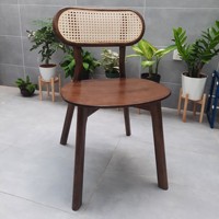 Chaise de salle à manger moderne en rotin tressé pour l'extérieur, le patio, le jardin, le salon et l'entrée