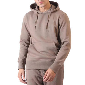 Ensemble de survêtement pour hommes avec logo OEM personnalisé sweat-shirt à col rond et pantalon de jogging ensemble de 2 pièces de jogging uni - Product Image 2