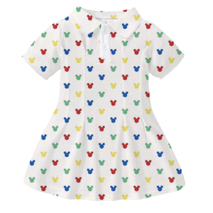 Top vente sur mesure filles mignonnes robes de tennis vêtements décontractés d'été avec tissu imprimé extensible et short attaché - Product Image 1