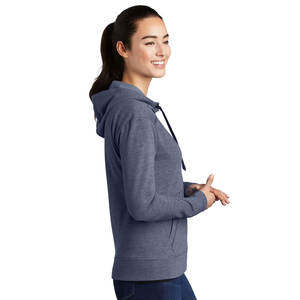 Sweat à capuche de sport pour femme, personnalisable avec logo, à cordon de serrage, entièrement zippé, doublure en coton, séchage rapide - Product Image 6