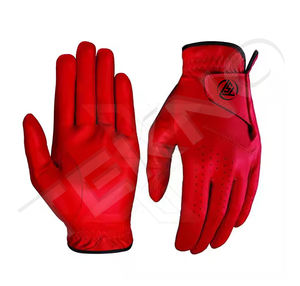 Gants de golf pour hommes en cuir avec logo brodé emballage personnalisé antidérapant main gauche droite femmes peau de mouton respirante - Product Image 5